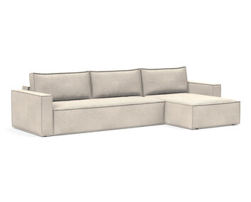 Newilla Bäddsoffa med divan klädd i tyget 594 Corduroy Ivory