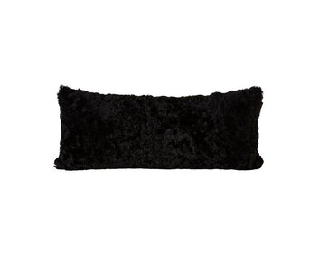 Lina Fårskinnskudde 60x25 Svart