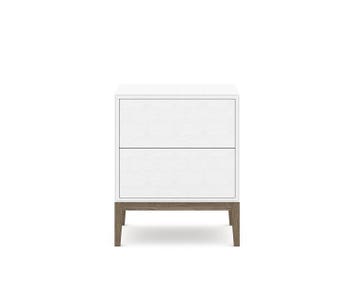 Edge 2.0 Sängbord | White/ Burned Walnut