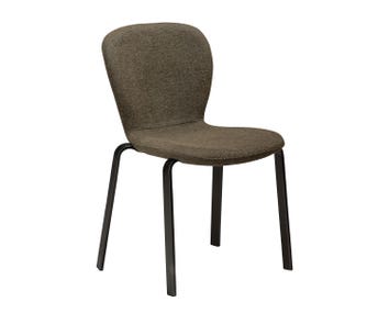 Dan-Form-Heap-Chair-Dark-Olive-Boucle-Antique-Pewter