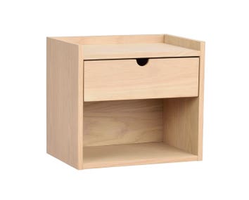 Hillmond Sängbord Vitpigmenterad Ek från Rowico Home