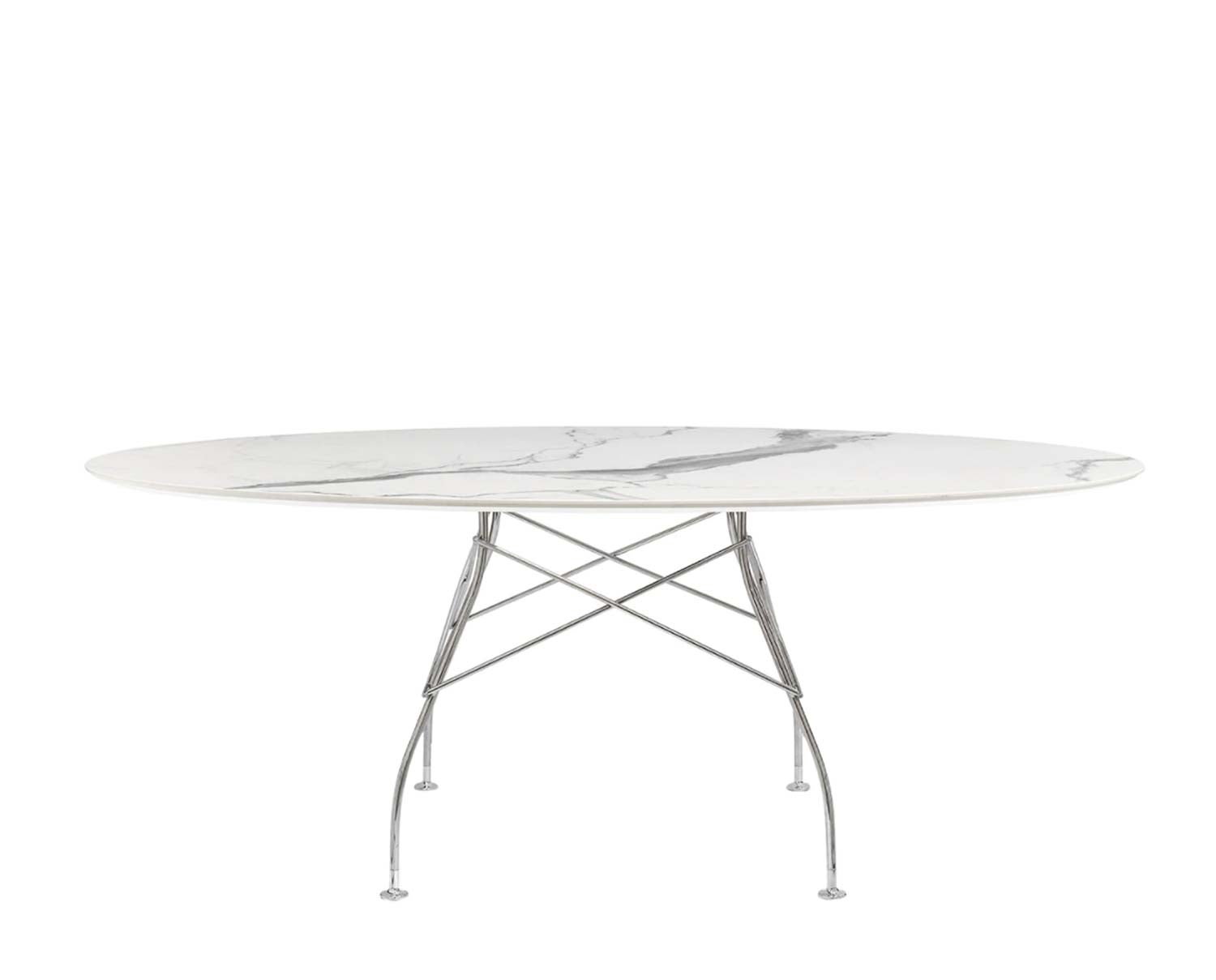 Glossy Bord Vit Skiva Kromben