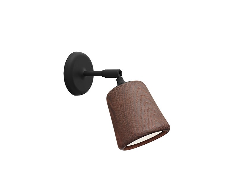 Material Vägglampa Rökt Ek