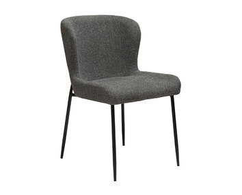 Dan Form Glam Stol Grå Bouclé