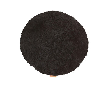 Ida stolsdyna fårskinn i färg svart från Shepherd