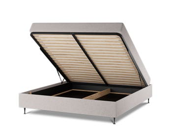 Family Aktiv Kontinentalsäng 180x200 med förvaring i tyget Osby Beige