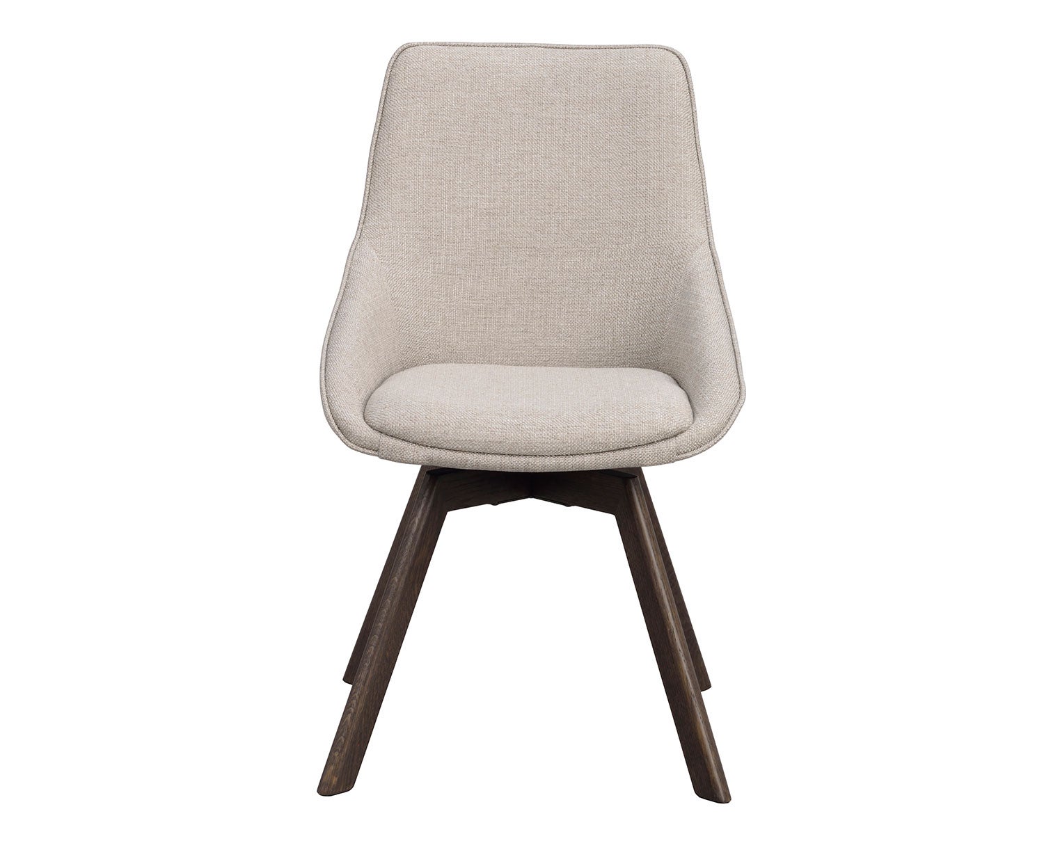 Alison stol i beige tyg, bruna ekben