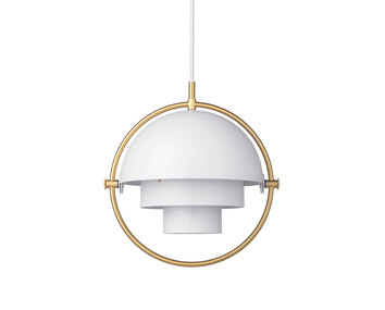 Multi-Lite Pendel Small | Mässing, White Semi Matt