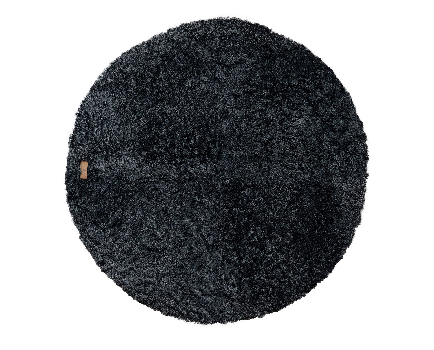 Ebba rund matta 120 cm i färg svartgrafit från Shepherd