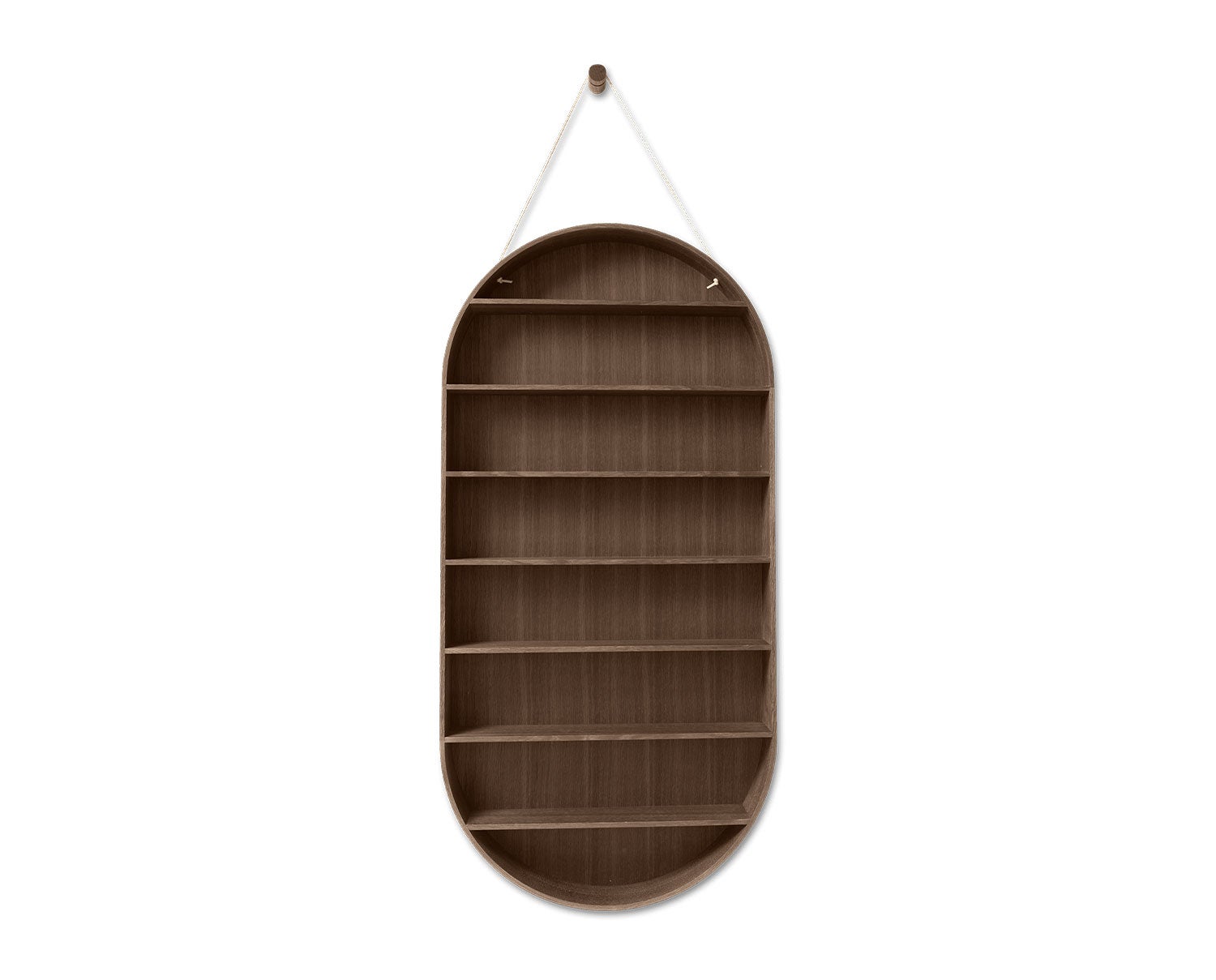 Oval Dorm Vägghylla i rökt ek