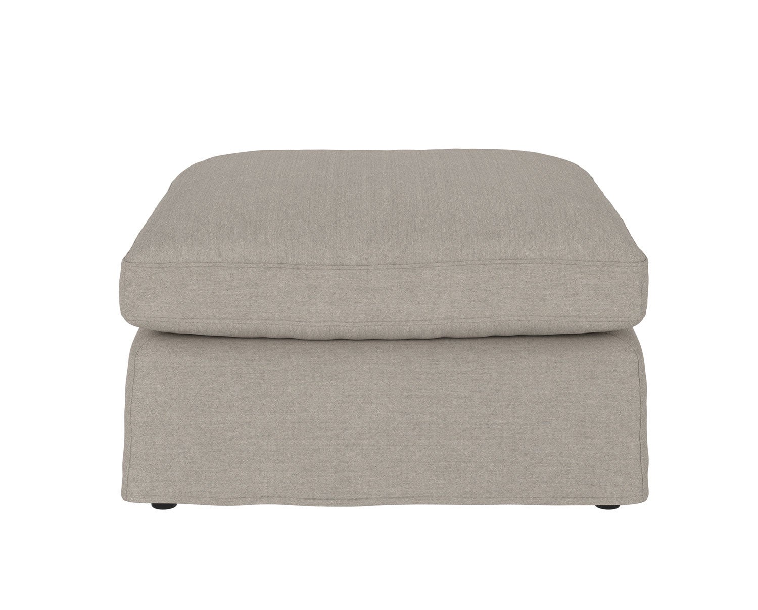 Peyton Fotpall i tyget Ursula 491 Ljusgrå