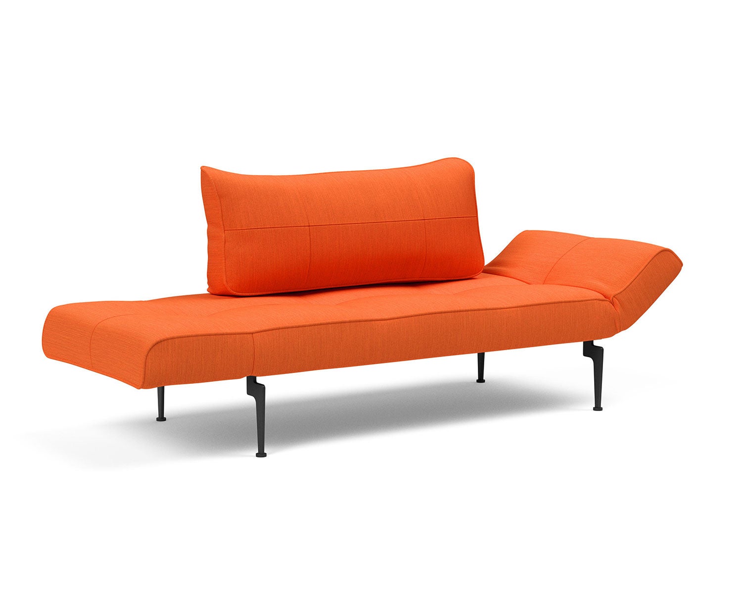 Zeal Bäddsoffa med laserben i tyget 510 Elegance Orange