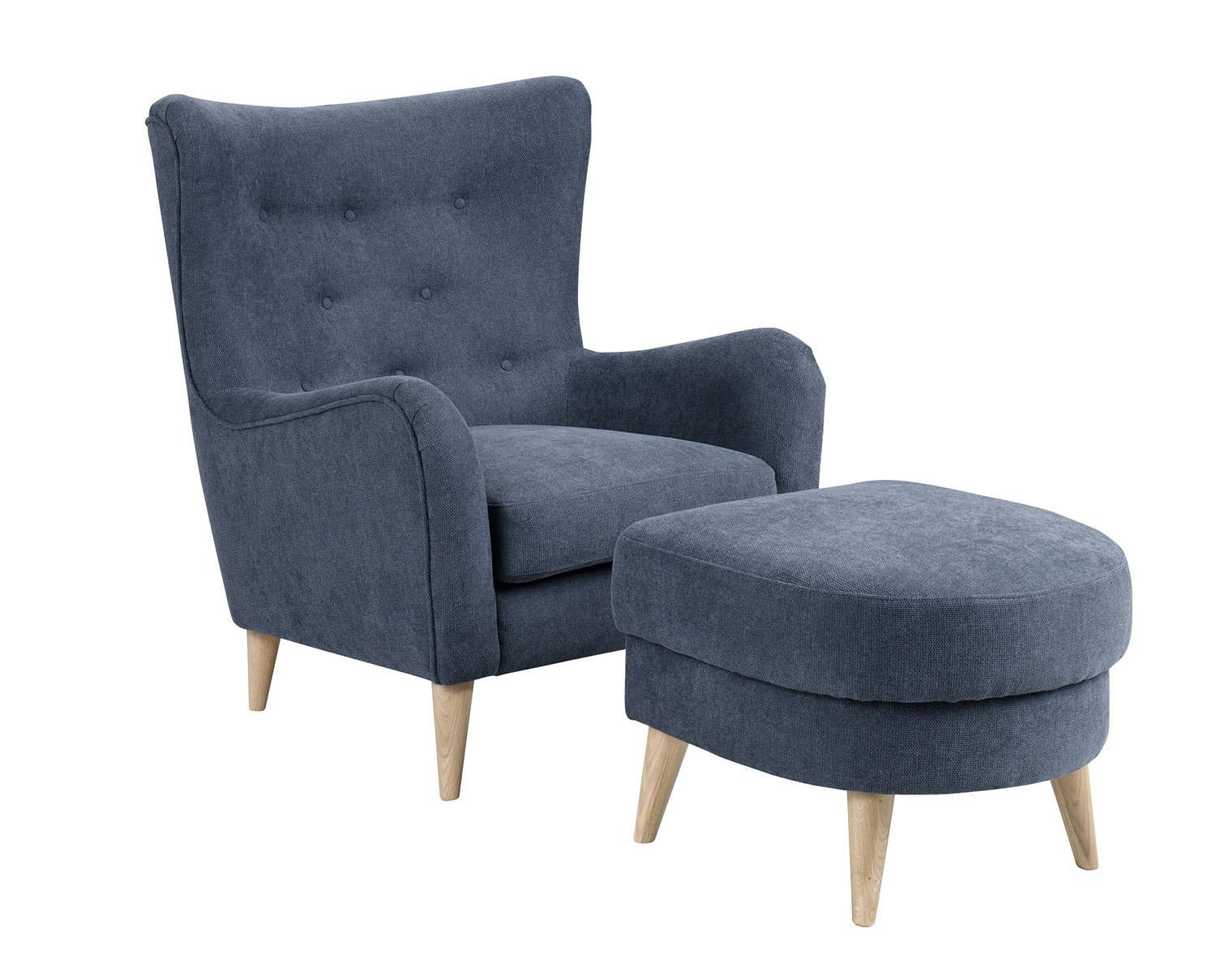 Molly Fåtölj och fotpall