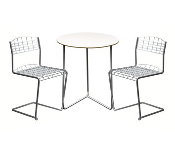 High Tech Bord 60 + 2 st High Tech Stol Matgrupp Varmförzinkning