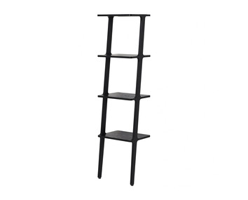 Libri hylla 4 hyllplan Svart Ask