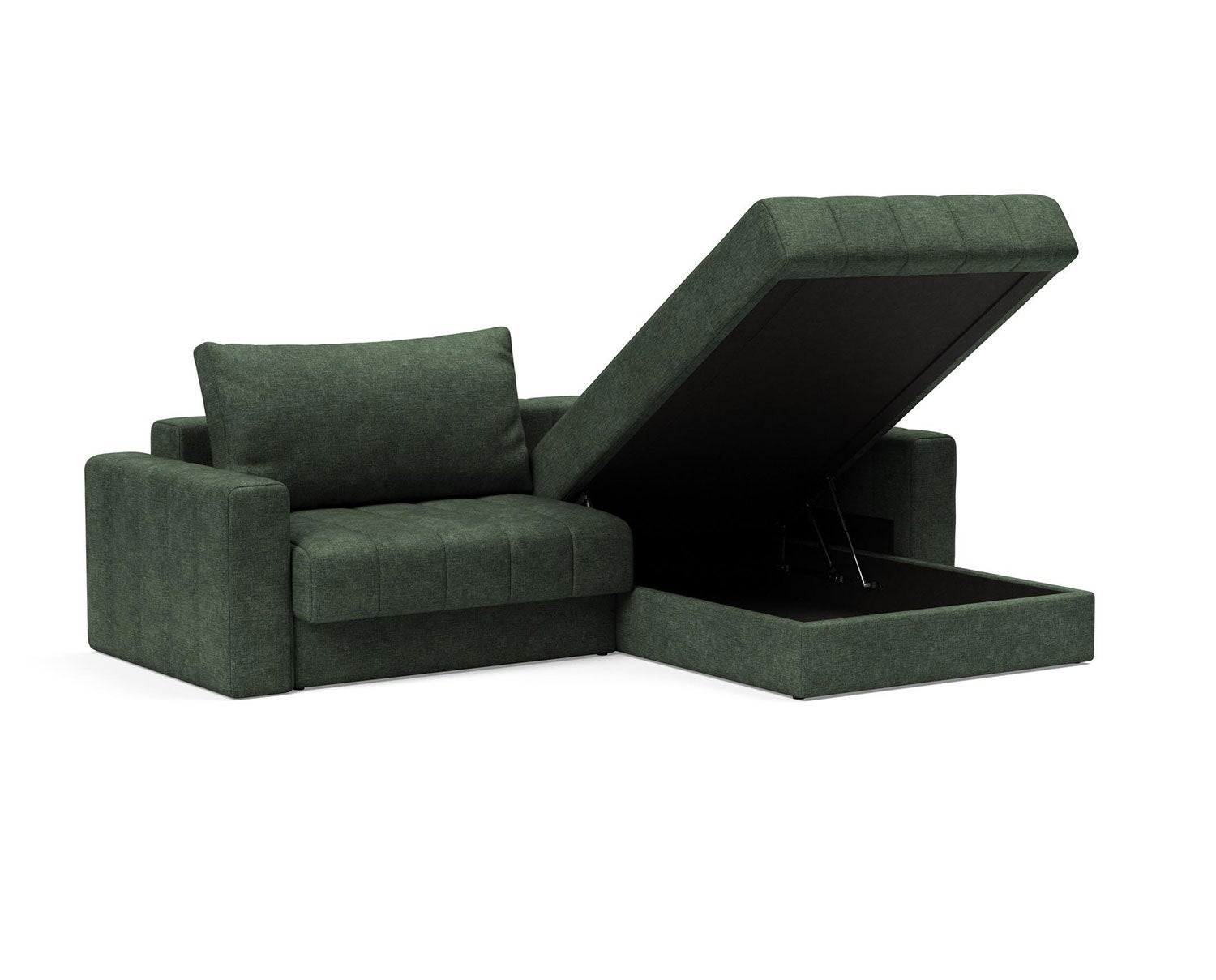Akello Bäddsoffa Divan med armstöd i tyget 281 Avella Pine Green