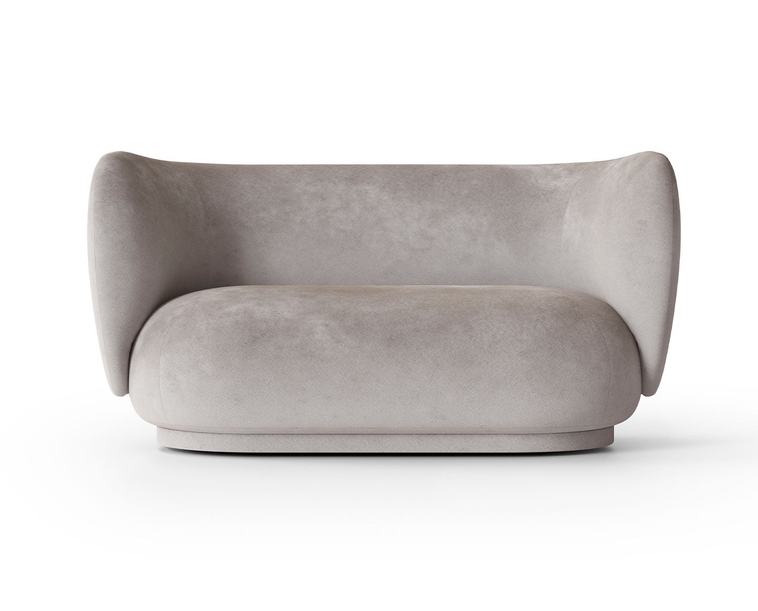 Rico Soffa 2-sits i tyget Faded Velvet Concrete