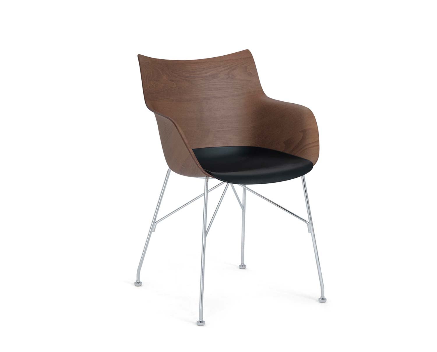 Q-wood-dark-ash-chrome-Kartell