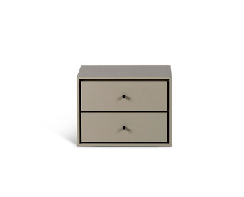 VOLT Sängbord Vägghängt Beige / Svart