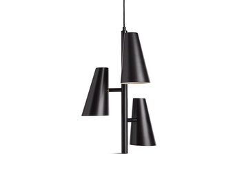 Cono Pendel 3 Skärmar Svart Metall
