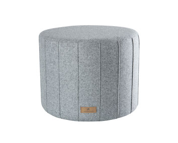 Anja ullpuff 50x40 rund i färg granit från Shepherd