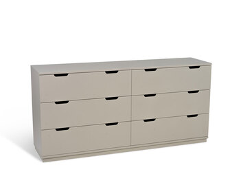 AOKO Byrå Dubbel 6 lådor Beige
