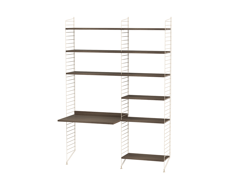 String kombination arbetsplats B Valnöt/ Beige