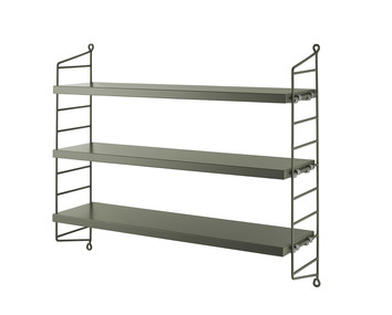 String Pocket Vägghylla Sage grön