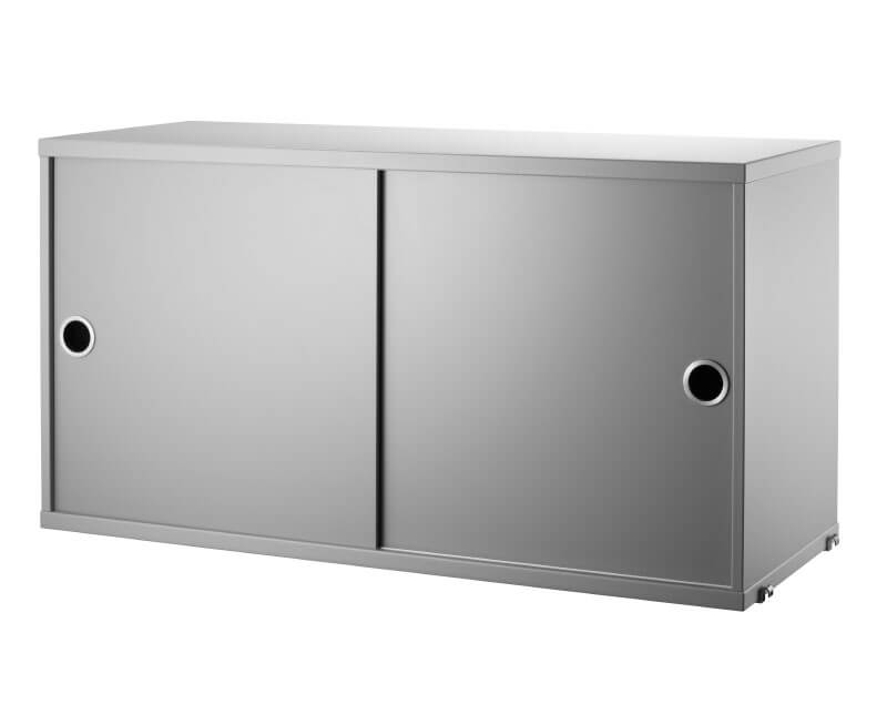 String Skåp med skjutdörrar 78x30 Grå