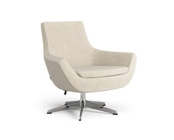 Låg modell | Tyg Hallingdal 0200 | Polerad aluminium