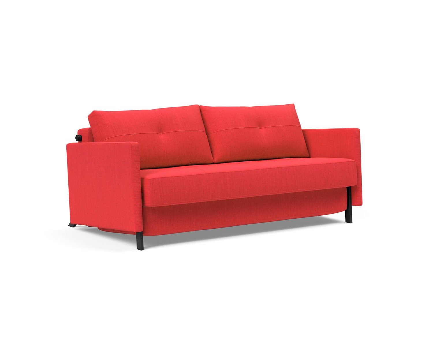 Cubed 02 Bäddsoffa 160 med armstöd i tyget 511 Elegance Red