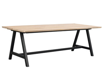 Carradale matbord, vitpigmenterad ek, ben A | Rowico