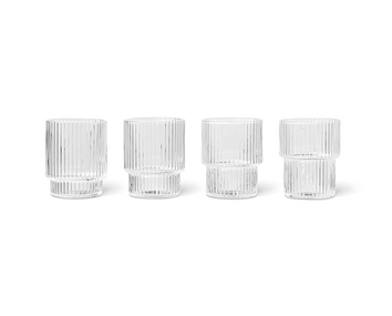fermLIVING-Ripple-Small-Glasses-Clear-100373211