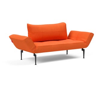 Zeal Bäddsoffa med laserben i tyget 510 Elegance Orange