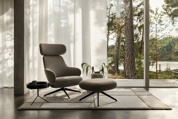 Hög | Läder Baltique 43003 | Aluminium