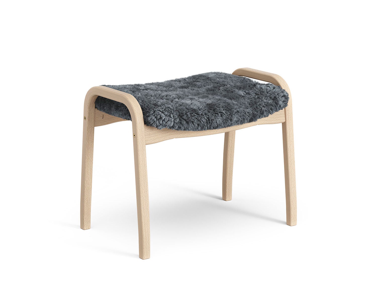 Pallen Lamini. Lackad bok. Fårskinn Charcoal.