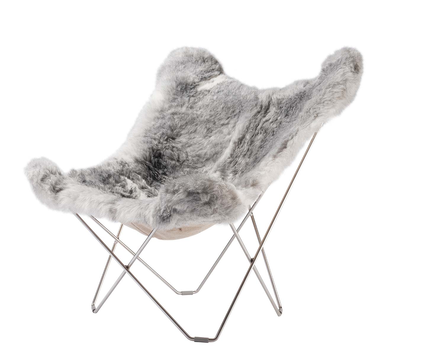 Iceland Mariposa Fåtölj Shorn Grey Chrome