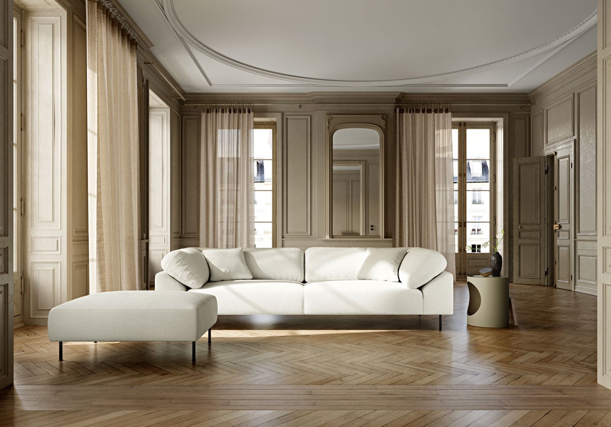 Collar Soffa och Fotpall i sekelskifteslägenhet 