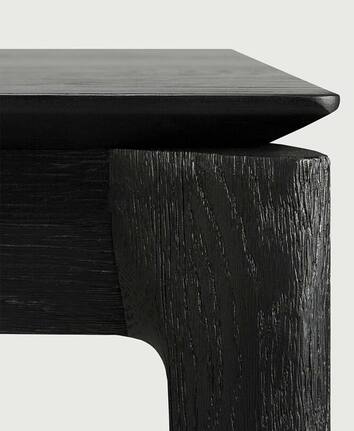 Bok Matbord Svartlackad Ek Detaljbild