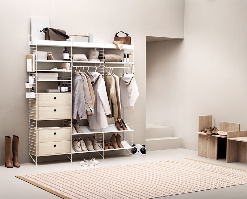 String system hallkombination beige vit
