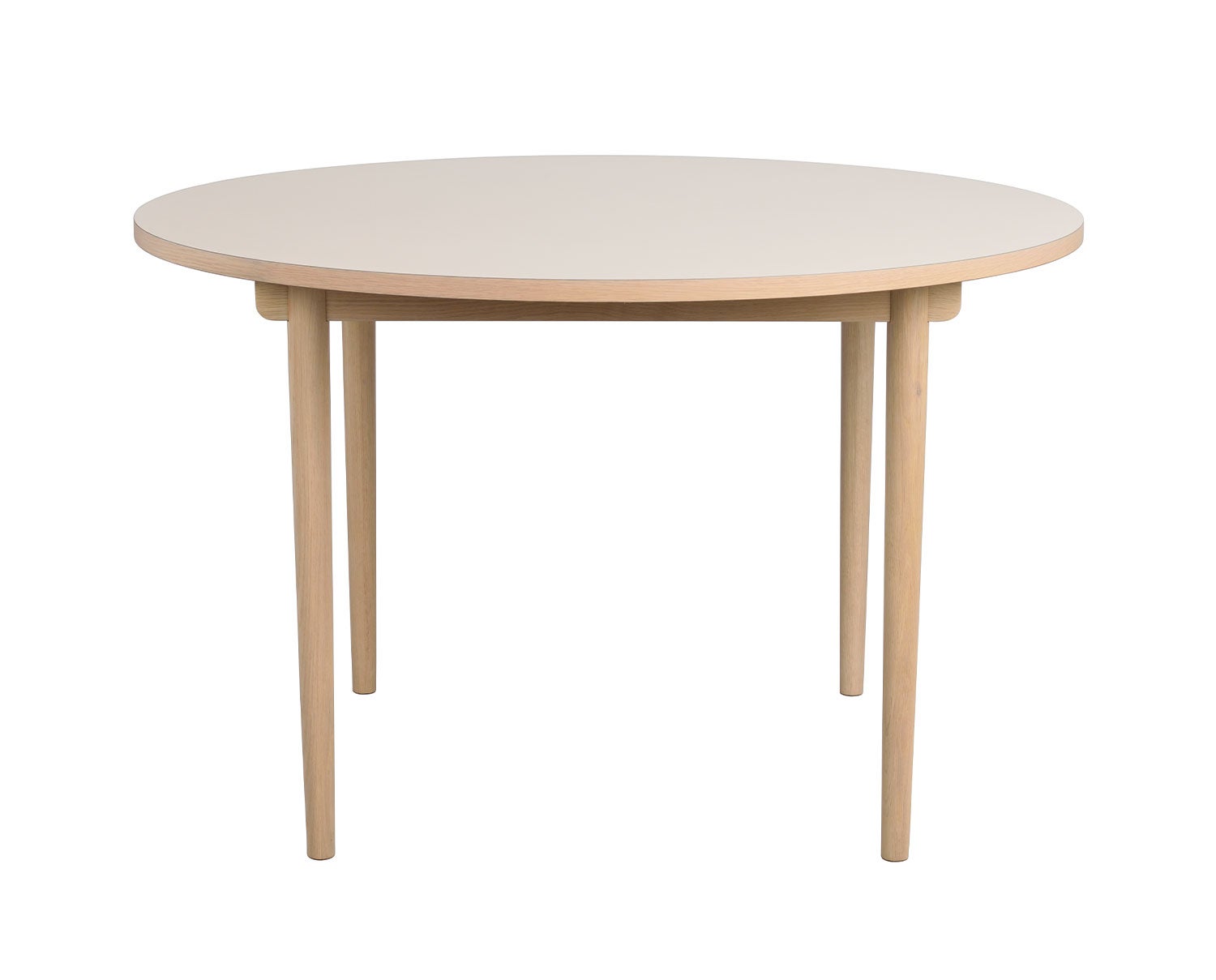 Fairmount Matbord i diameter 120 i beige HPL och vitpigmenterad ek
