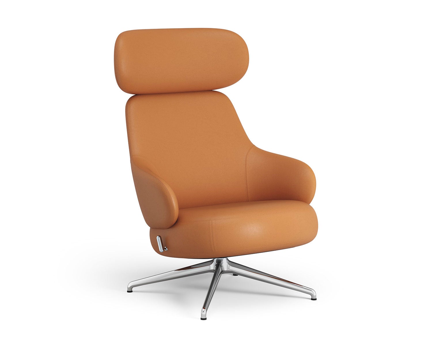 Hög | Läder Baltique 43003 | Aluminium