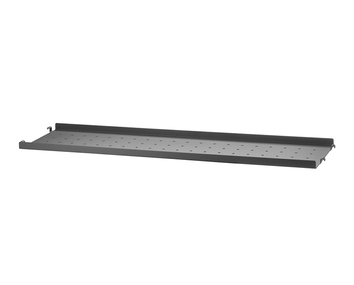 String Hylla metall Svart 78x20 Lågkant