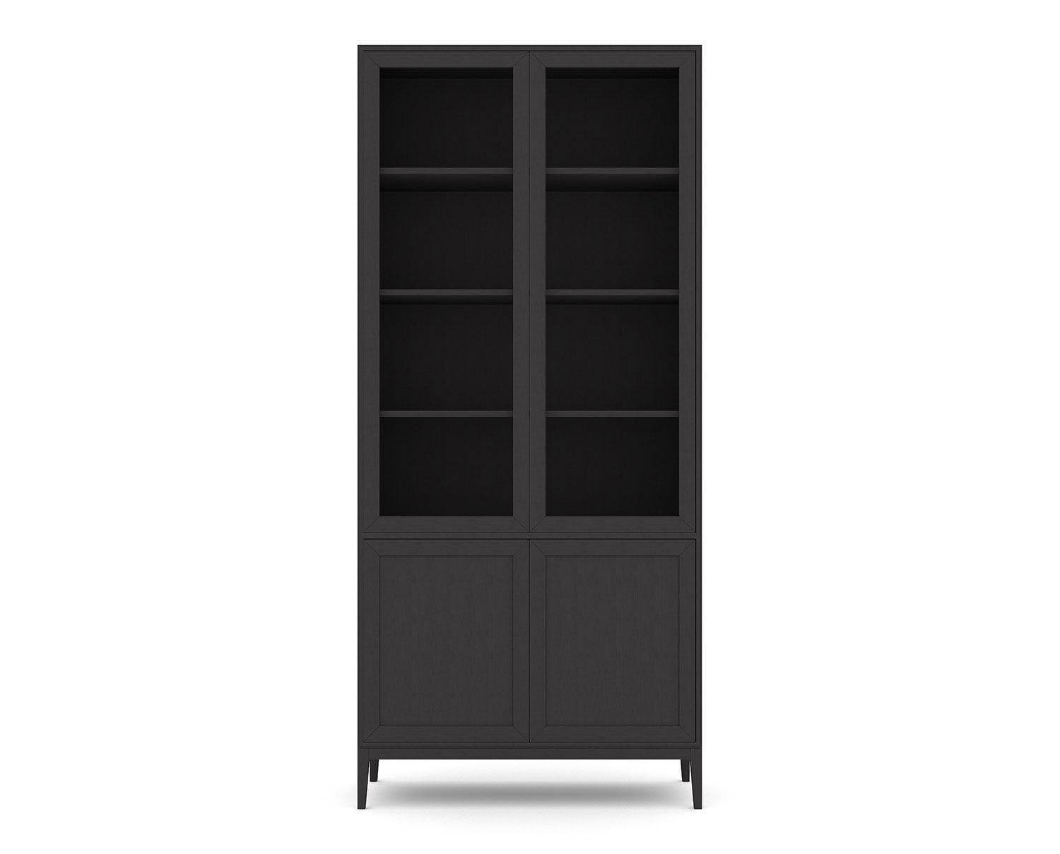 Edge 2.0 Vitrinskåp 4 Dörrar Black