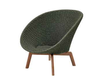 Peacock lounge chair, Teak, Dark Green 5458RODGRT