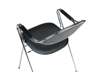 BM65 Stol Svart Läder