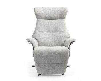 Air med inbyggt fotstöd. Svart ek - Tyg Mika Light Grey