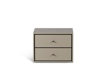 VOLT Sängbord Vägghängt Beige / Rostfritt