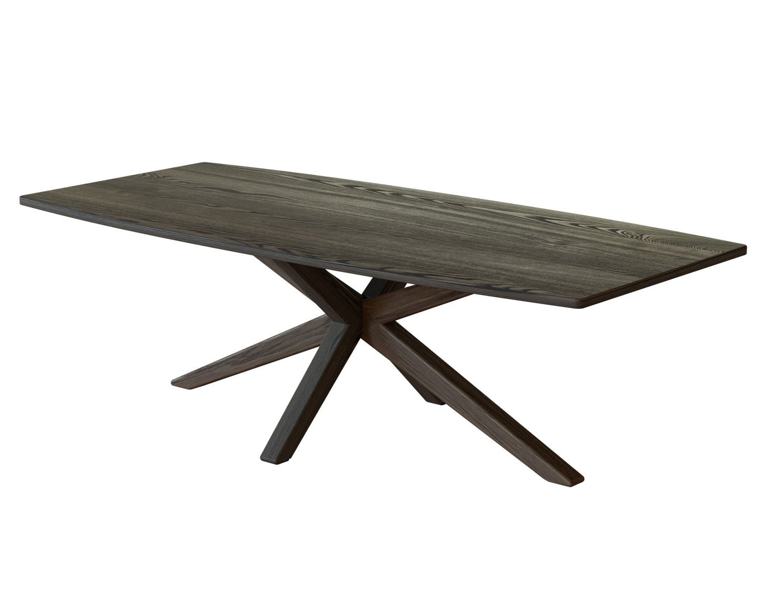 Alcor Soft Barrel matbord 240x110 cm i mörkgråoljad ask C11 från Kristensen & Kristensen