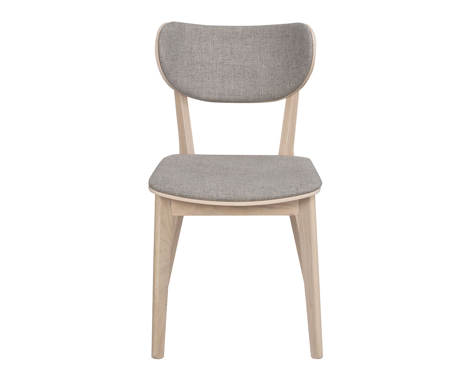 Kato Stol | Vitpigmenterad ek, ljusgrått tyg